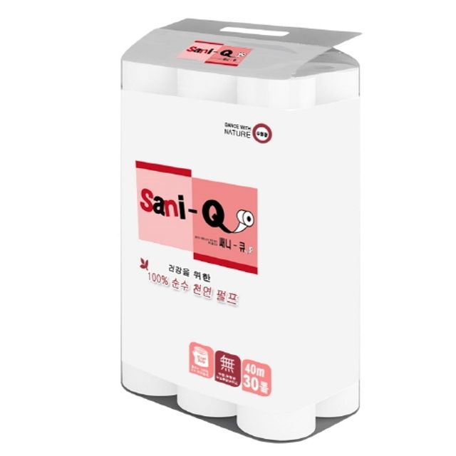 쌔니큐)2겹순수천연펄프화장지(40Mx30롤)