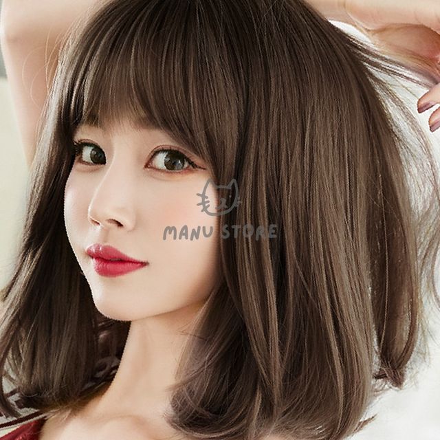 볼륨가발 인모가발 중단발 통가발 매트브라운