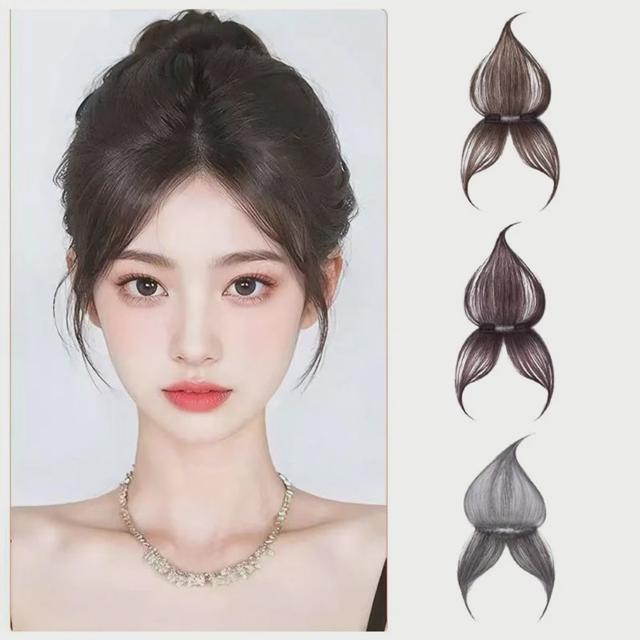 똑딱이 정수리 앞머리 부분 가발 얇은 헤어피스 자연스러운