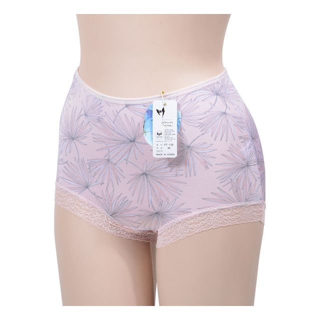 나뭇잎 패턴 맥시 인견 여자삼각팬티 쾌적한착용감