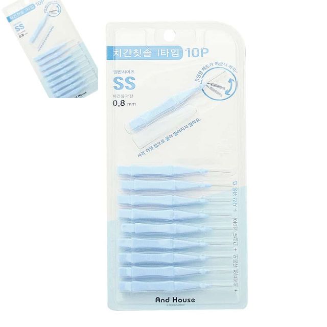 덴탈 치간칫솔 I형 10P SS 치간치솔이쑤시개 치아청소 치아관리 치솔