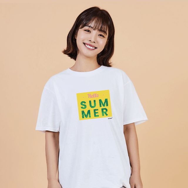 여름 반팔티 HELLO SUMMER, 키밍 남성 반팔 티셔츠