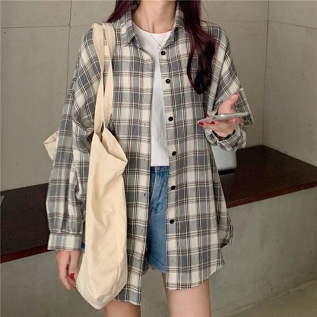 여성 쉬폰 블라우스 롱셔츠 신상 편안한 셔츠블라우스