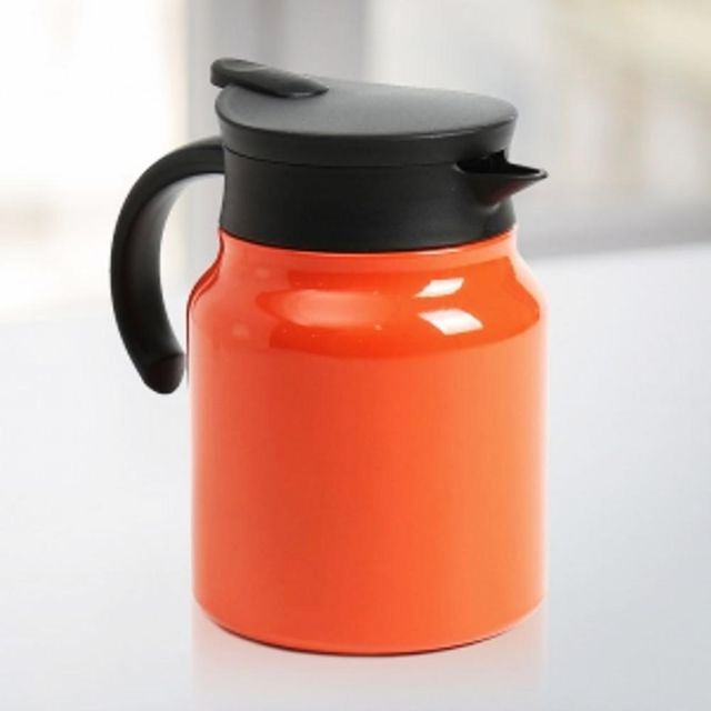 티웨어 이중 진공 보온 주전자 900ml 오렌지 차 포트