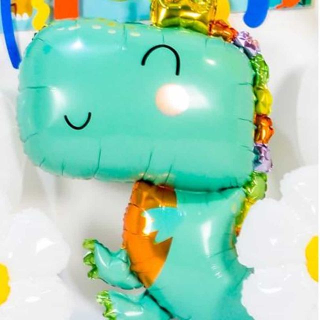 슈퍼쉐입은박풍선공룡브라운베이비 생일파티용품 파티용풍선