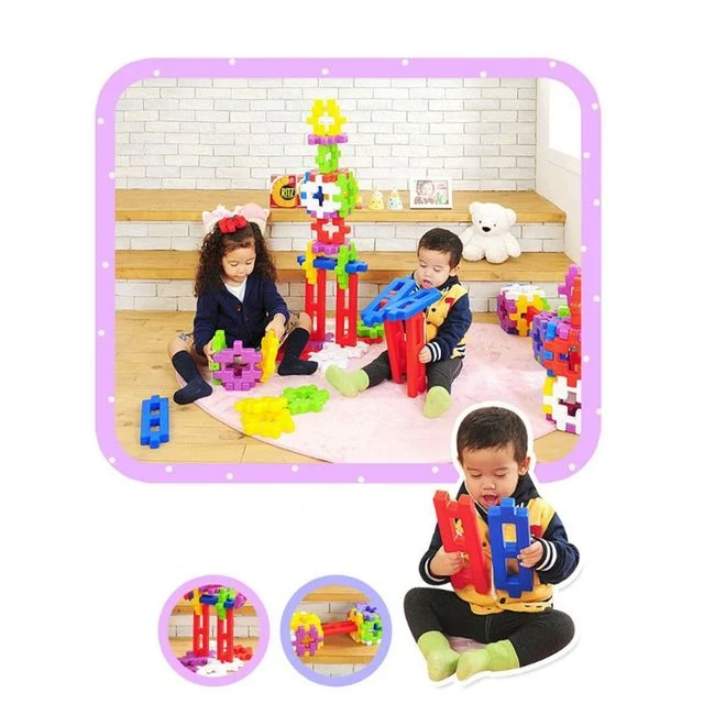 멀티블록 놀이 모양 유치원 교구 기본40p 일자10p