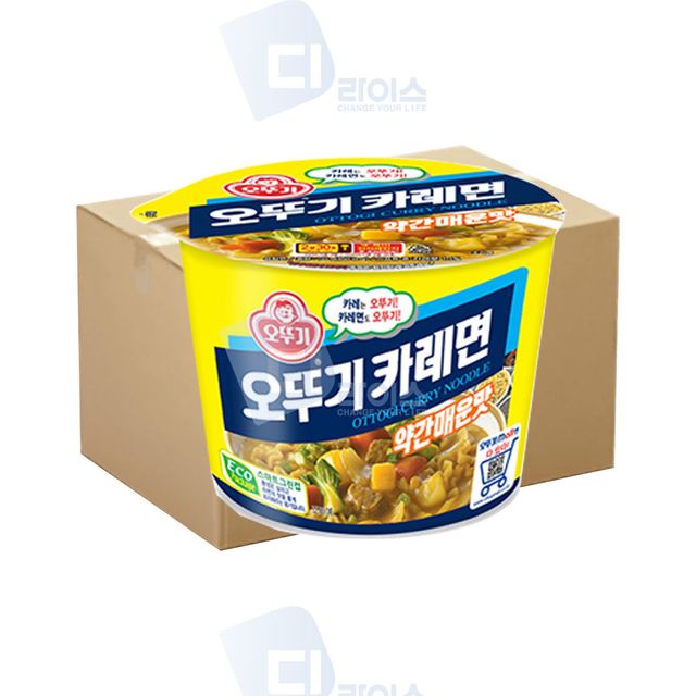 오뚜기 카레면 약간매운맛 큰컵 110g 12개 컵라면