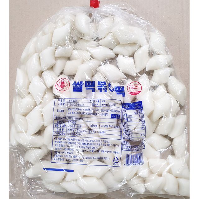 업소용 분식집 식자재 쌀떡볶이 절단 대 1.5kg X10팩