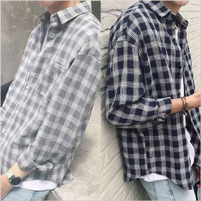 남자 3컬러 남방 셔츠 캐주얼 체크남방 데일리 긴팔