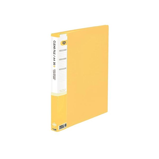 A4 보급형 20매 크리어파일 노랑 1P 레포트파일