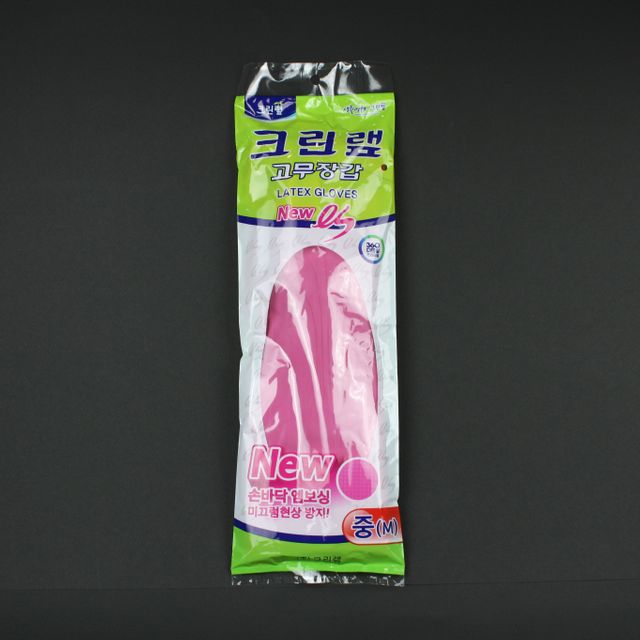 크린랩- 고무장갑 중 분홍 크린랩 김장 설거지 장갑