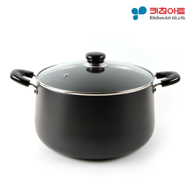 키친아트 쥬노 블랙 경질냄비 곰솥 28cm - 내구성 뛰어난 주방용 경질 알루미늄 곰솥