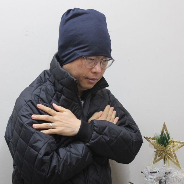 항암 암환자 두겹 비니모자 네이비