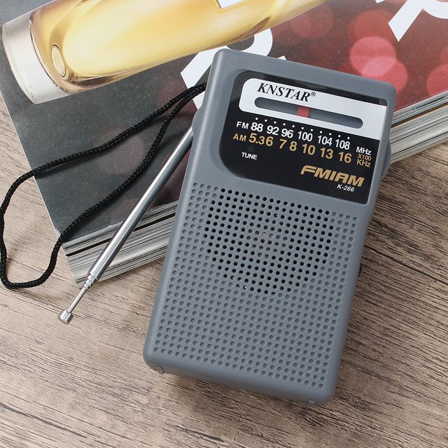 그레이 AMFM 라디오 미니 효도라디오 휴대 시그널