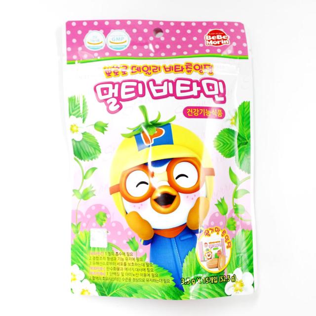 뽀로로 데일리 비타츄잉정 멀티비타민 딸기맛