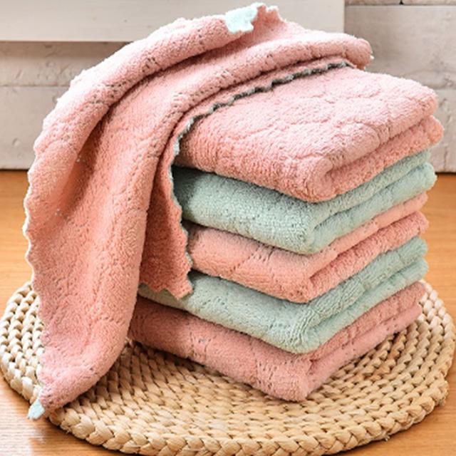 극세사 행주 투톤 벨벳 양면 요술행주 30x30