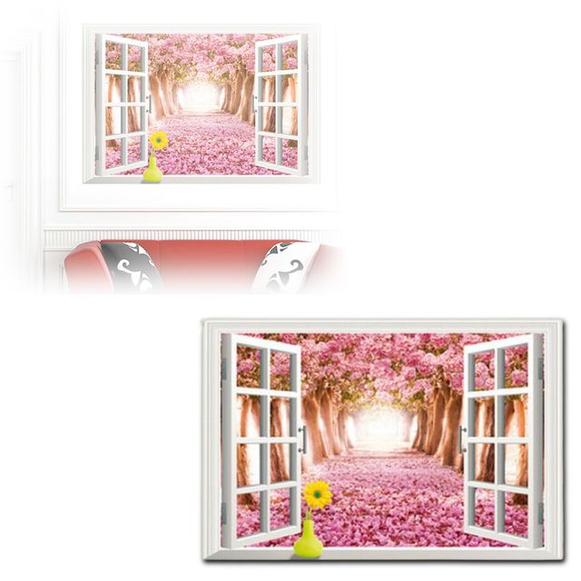 입체 창문 벽스티커 카페 가게 인테리어 3D 시트지