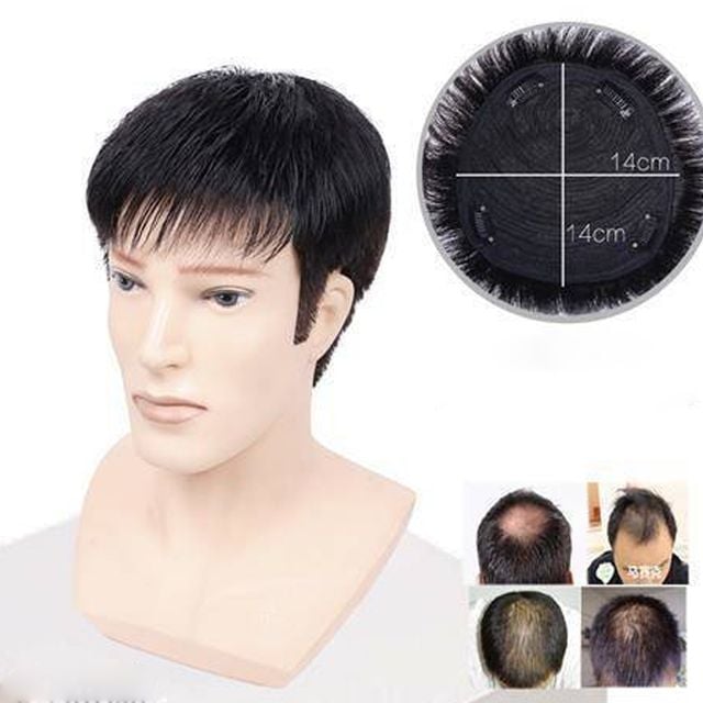 키밍 자연스러운 커버 정수리 남자가발 부분 가발