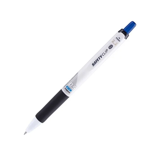 혜명몰 마이펜)세이프티클립 볼펜(0.5mm/청) 필기용볼펜 판촉볼펜 관공서볼펜 사은품볼펜 홍보용볼펜