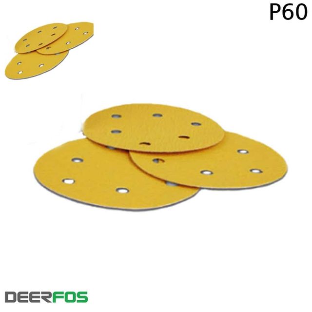 125mm 6H 샌드페이퍼 100매입 60방 디어포스빼바 6H샌드페이퍼 60방샌드페이퍼 125mm샌드페이퍼