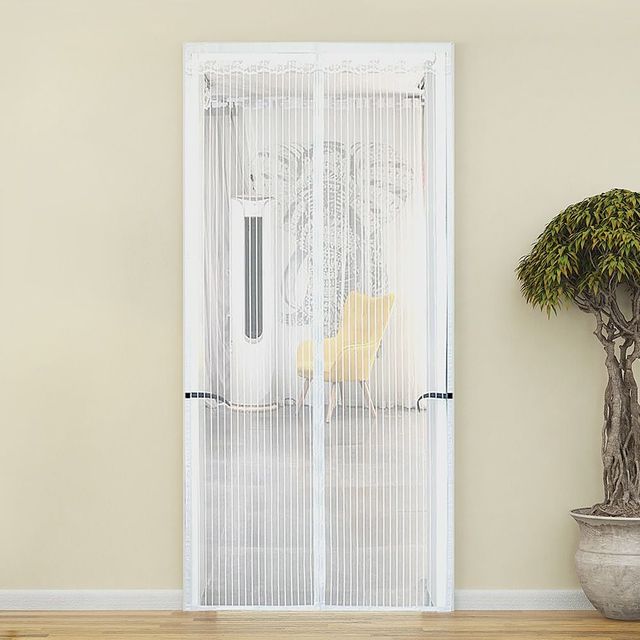 모기장 100x210cm 화이트 현관모기장 현관방충망