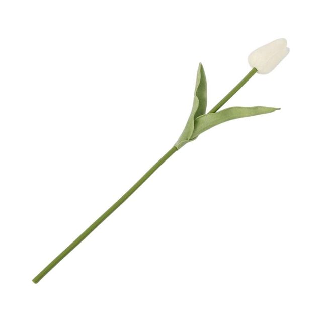 한송이 튤립 조화 (아이보리)