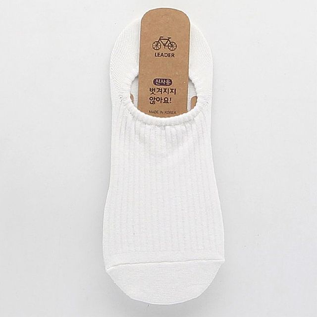 양말 덧신 골지 페이크삭스 3켤레 아이보리 백색 남자