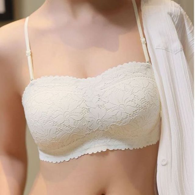 레이스 브라 오프숄더 스트랩 브래지어 튜브탑 브라