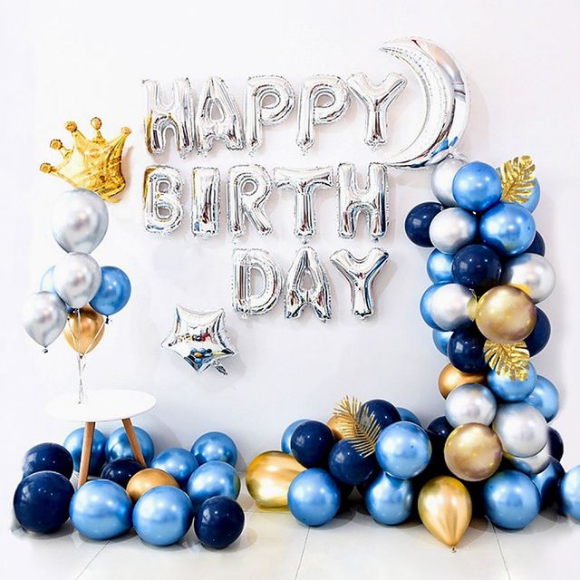 은박별 풍선세트 몬스테라 생일파티 펌프포함 이벤트용