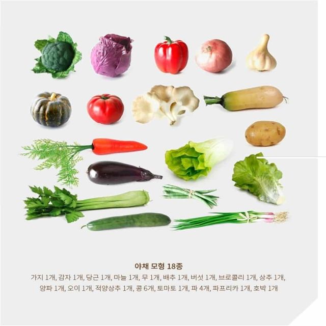 야채 장난감 18종 세트 주방놀이 음식모형장난감
