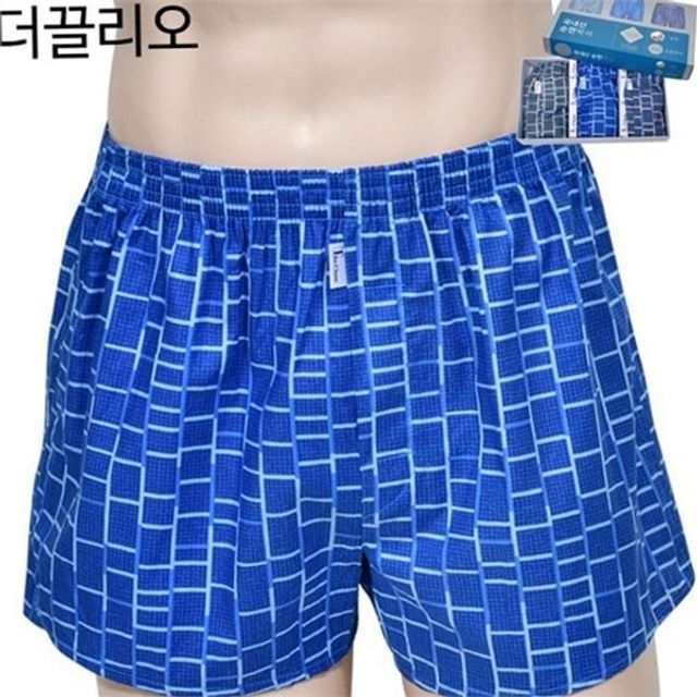 데일리 남성 트렁크 팬티 체크 남성 순면 트렁크 언더웨어 이너웨어