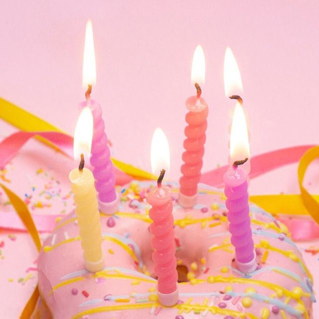 꽈배기 생일초 6입 핑크홀릭 사무용품