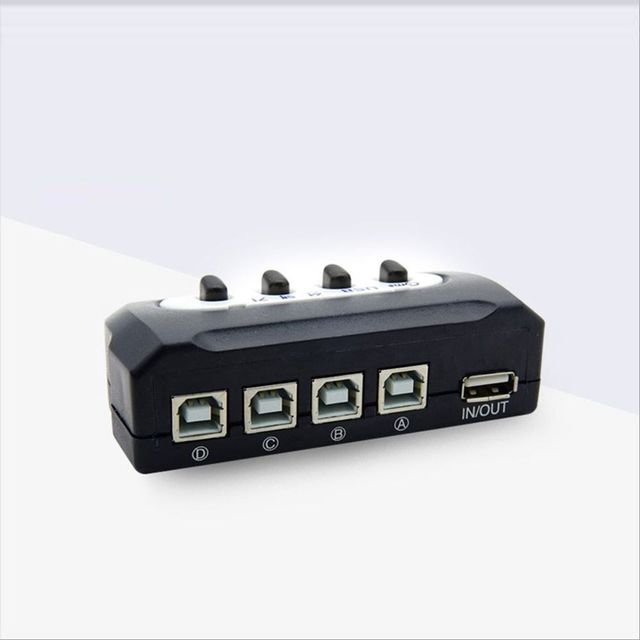 USB 2.0 선택기 4대1 USB-A타입 1포트 USB-B타입 4포