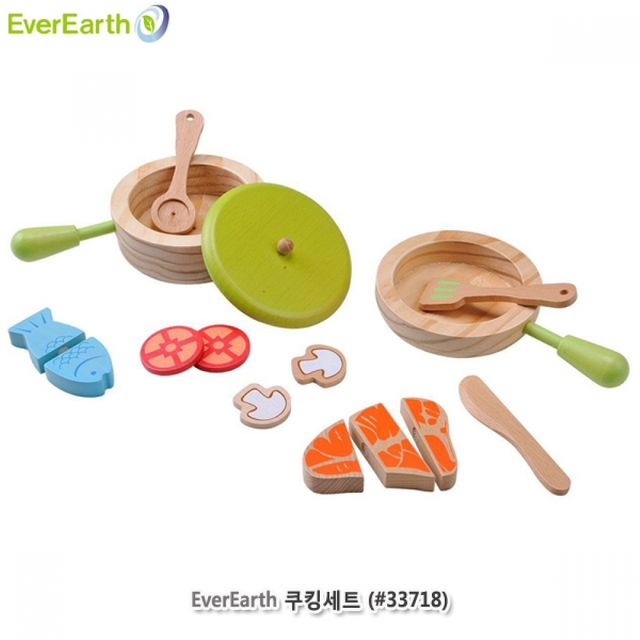 에버어쓰 우드 쿠킹 장난감 프라이팬 뒤집개 국자 식재료