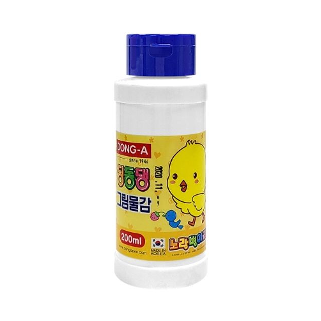 혜명몰 동아 단색물감 딩동댕물감 파랑 / 200ml - 박스 (24개입) 파랑물감 수채화물감 동아물감 그림물감 W