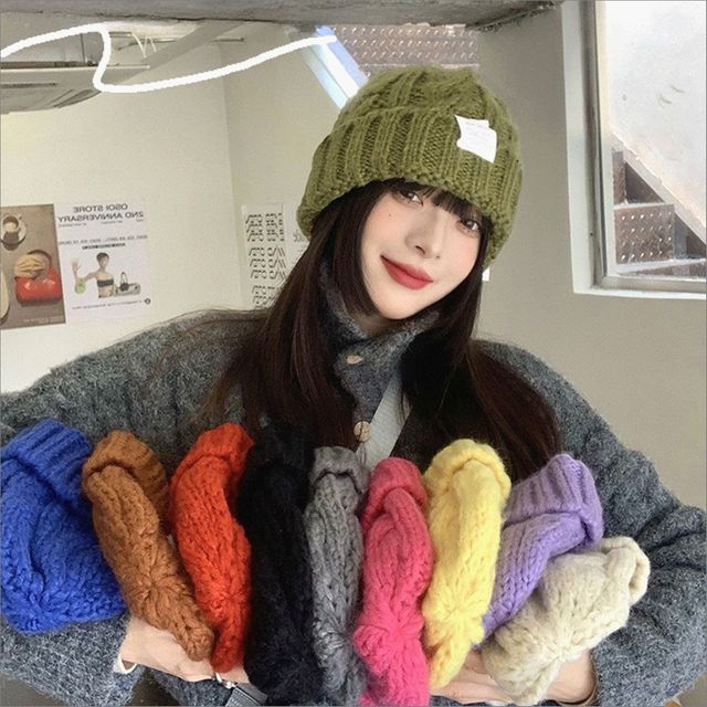여성 꽈배기니트모자 비니 겨울 케이블비니 컬러모자 10색