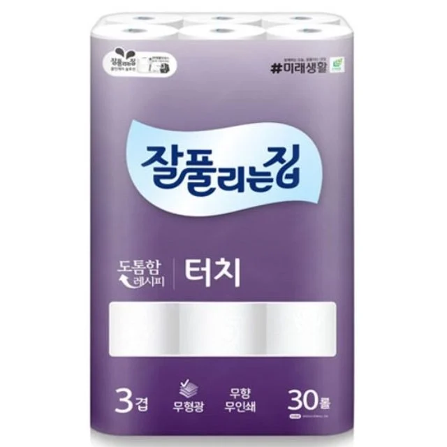 쿨샵 잘풀리는집 깨끗한 3겹터치 화장지 30롤 휴지