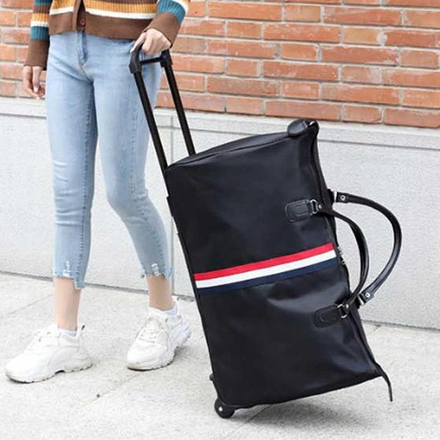 신혼여행 공항 패션 이동식 24인치 바퀴 캐리어 짐가방 보스턴백 더플백 수납 가방 휠백 여행 준비물