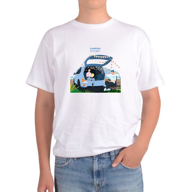 기능성반팔 캠핑 차박 불멍 야영 CAMPING 티셔츠