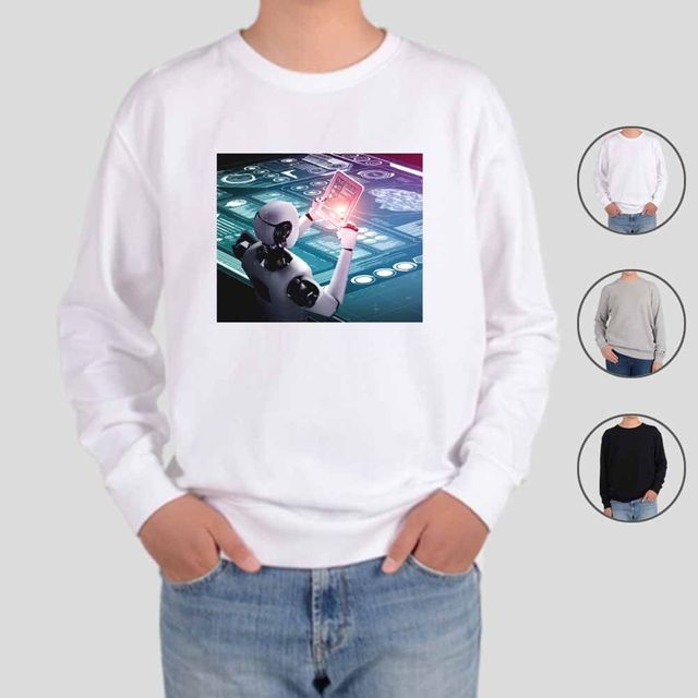 남성 맨투맨 반팔 티셔츠, 헤비 면 u 그림 프린트