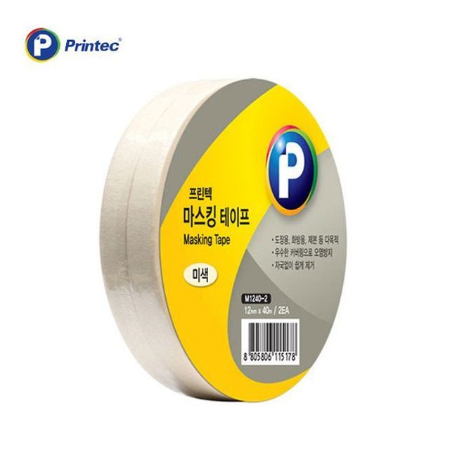 마스킹테이프 미색 12mmx40m 3P 마킹테이프 바닥라