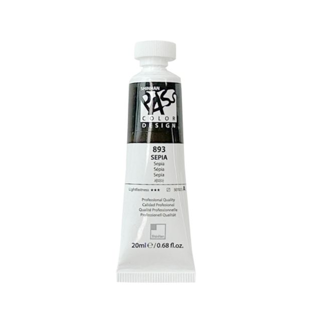 혜명몰 신한 패스컬러물감 낱색 A 20ml 893 세피아 - 개 (1개입) 디자인물감 그림물감 화방용품 튜브형물감