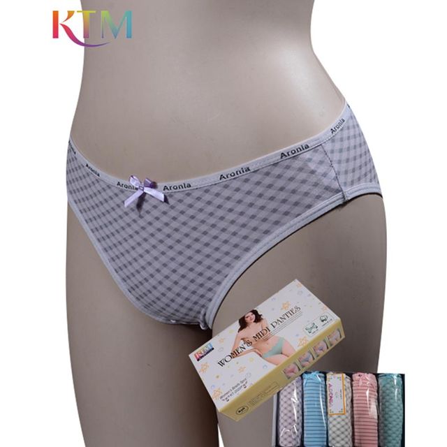 사방스판 면100% 여성 미디 삼각팬티 5매 기본속옷