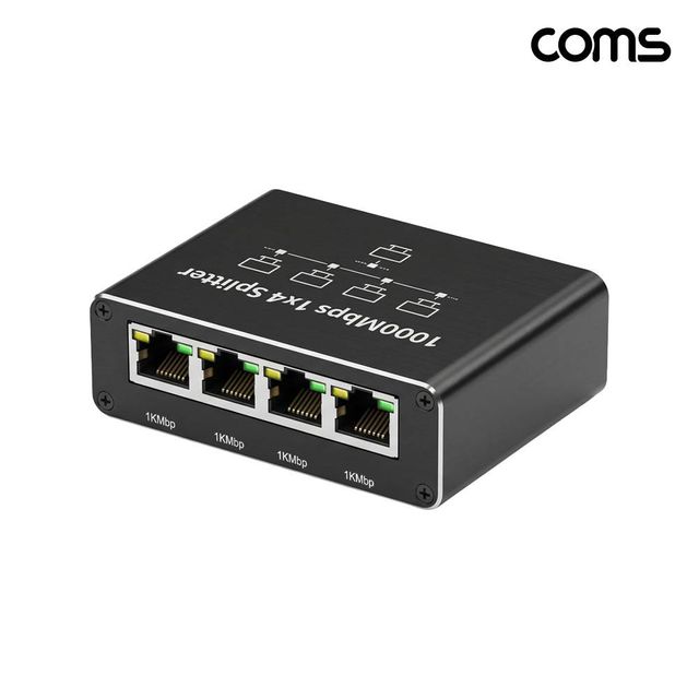 TBZ Coms 기가비트 5포트 네트워크 스위칭 허브 1x4 분배 HA198