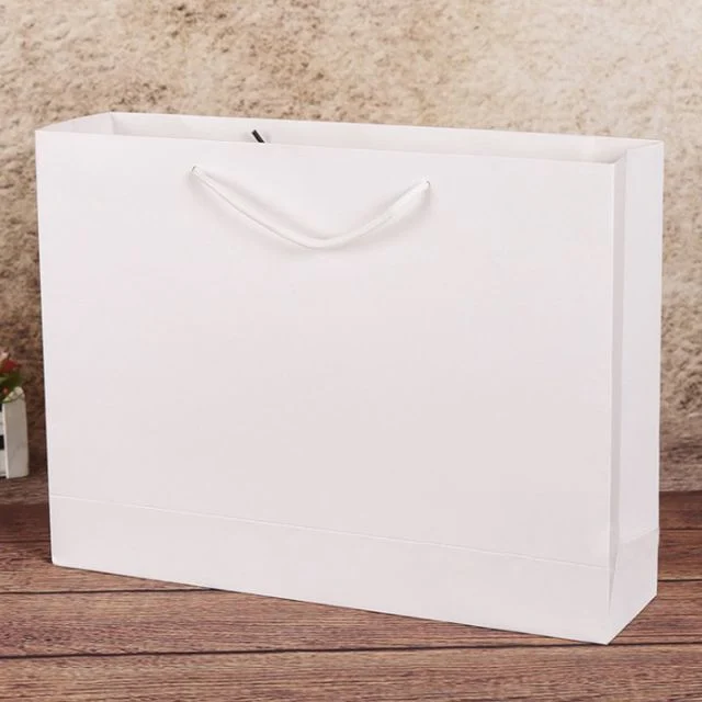 무지 가로형 쇼핑백(화이트)(24x17cm)종이쇼핑백