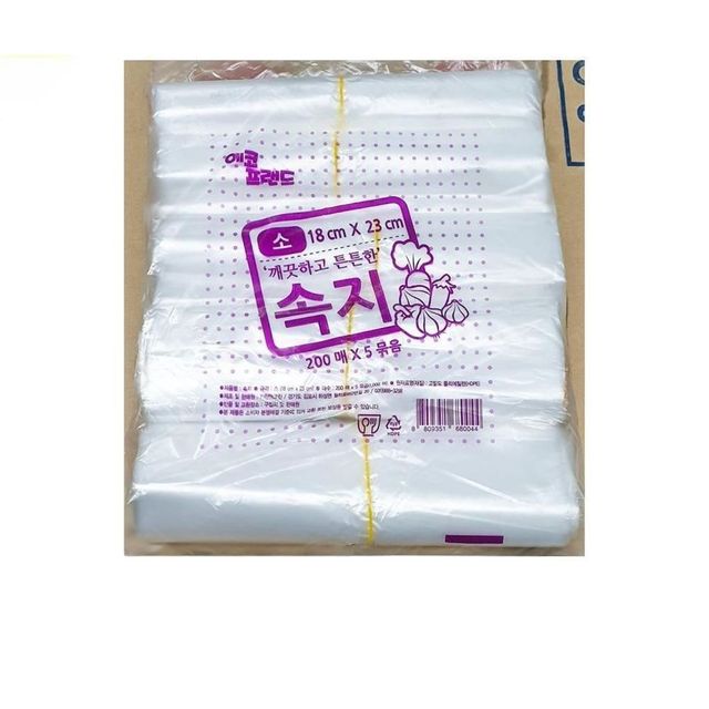 에코프랜드 비닐속지흰색 소 18x23cm 1000매 X10개