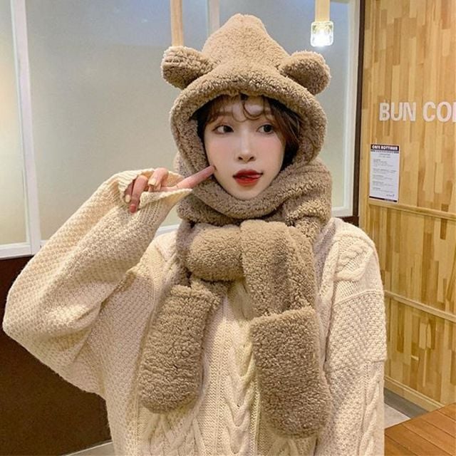목도리모자 겨울모자 귀여운 겨울 이쁜 따뜻한