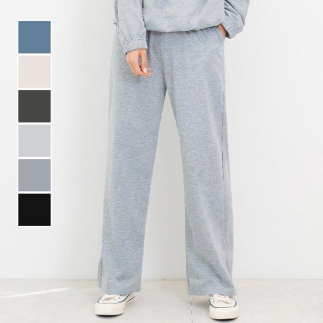 편안한 데일리 웨어 허리밴딩 넓은 여성 와이드 바지
