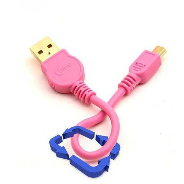 coms 스트롱 미니 케이블 USB to 미니 5핀 핑크