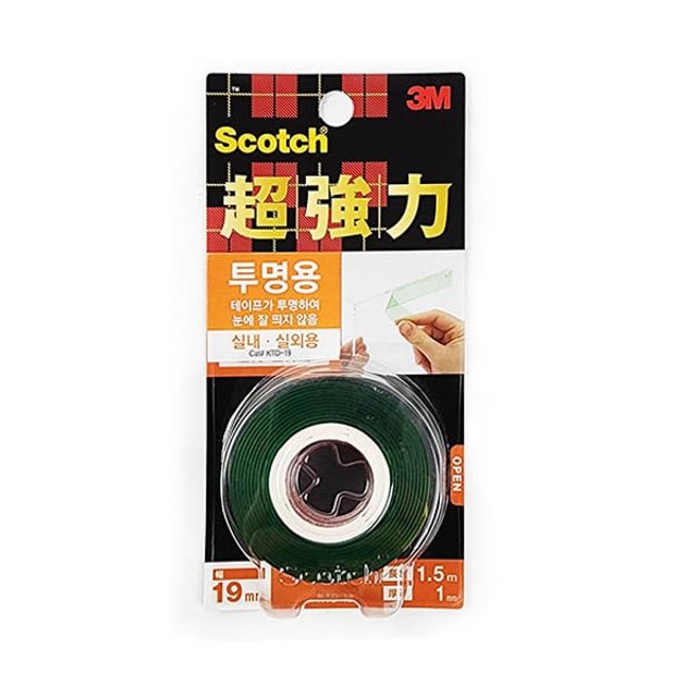 3M 초강력양면테이프 19mm KPR-19 (거친표면용) - 강력한 접착력 솔루션